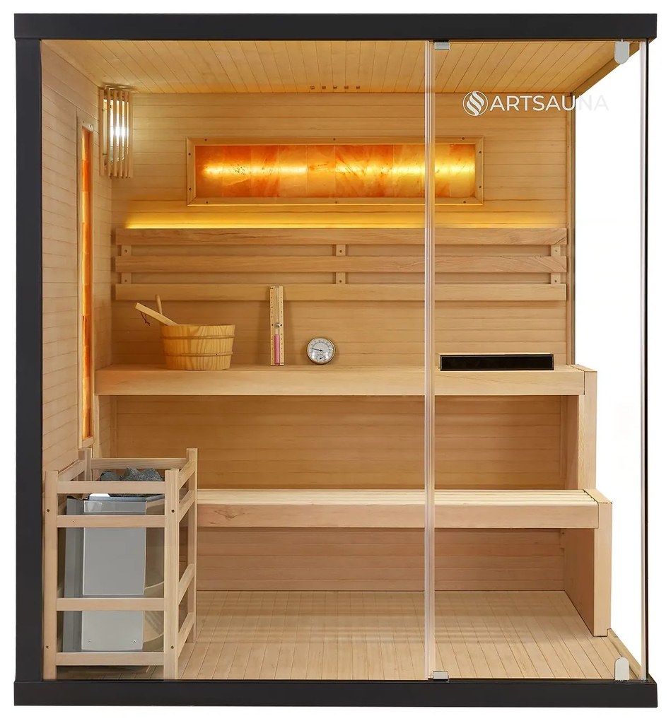 Vnútorná sauna Vantaa 175 so soľnými kameňmi