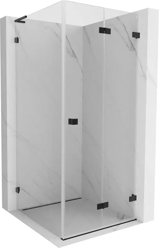 Mexen Lunar-F L cabină de duș pliabilă dreapta 90 x 90 cm, transparent, negru - 836L-090-090-70-00-P