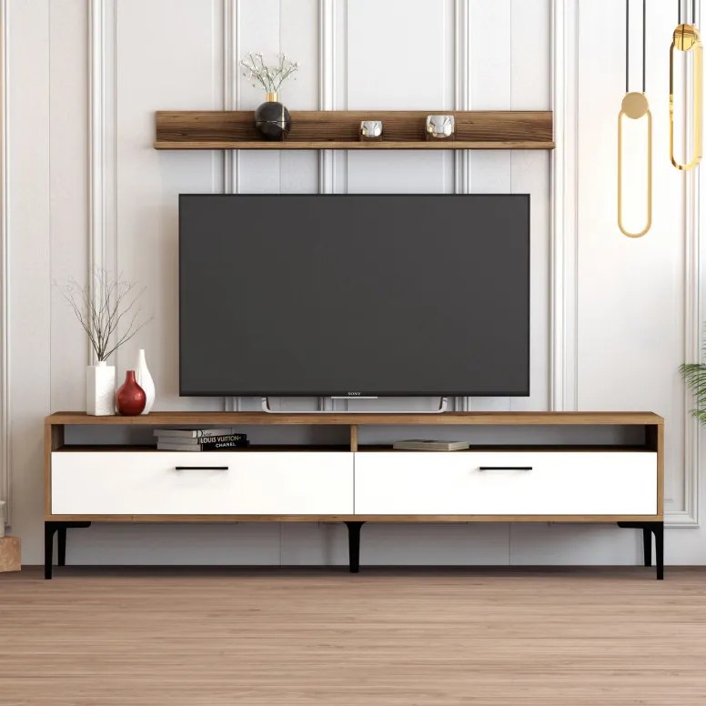 Comoda TV Istanbul - Walnut, Alb