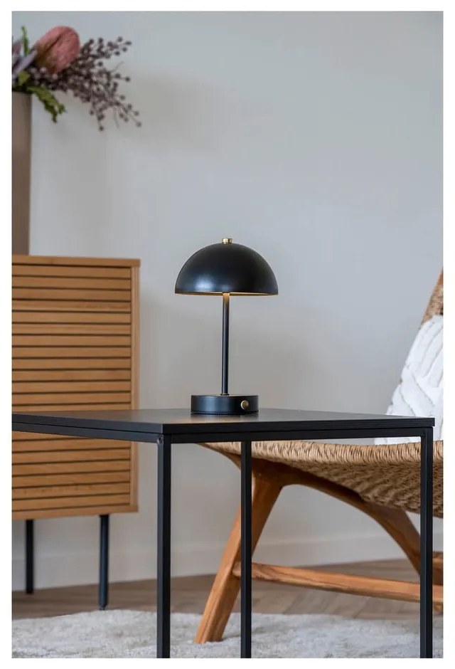 Veioză negru-lucios LED (înălțime 25 cm) Holt – House Nordic