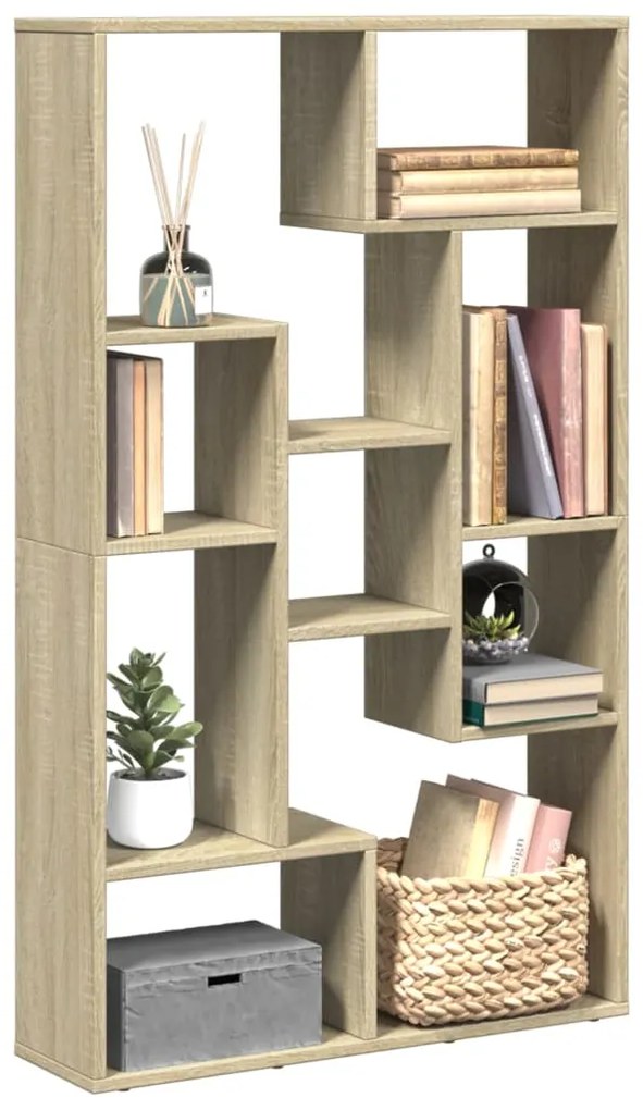 858158 vidaXL Bibliotecă, stejar sonoma, 72x20x120 cm, lemn prelucrat