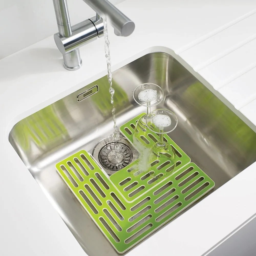 Set 2 covorașe antiaderente pentru chiuvetă Joseph Joseph Sink Saver, gri