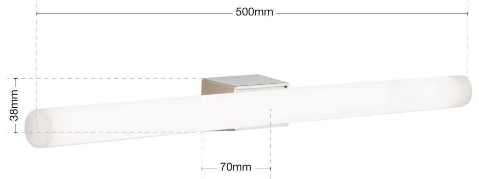 Aplica LED moderna tip tub VISAGIST satin