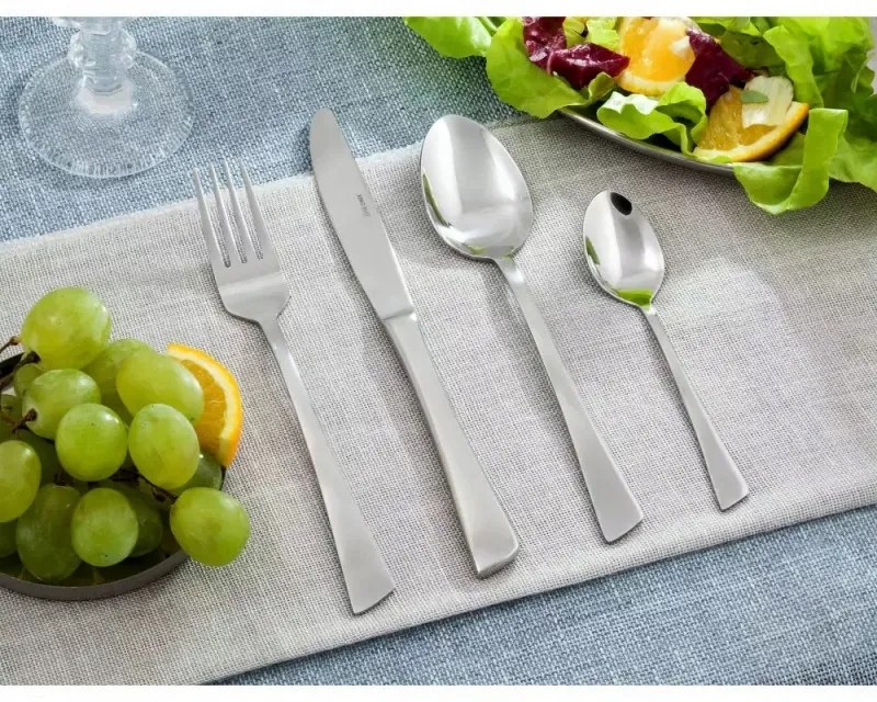 Set tacamuri Kinghoff KH 3520, 72 piese, Pentru 12 persoane, Cutie, Otel inoxidabil, Argint