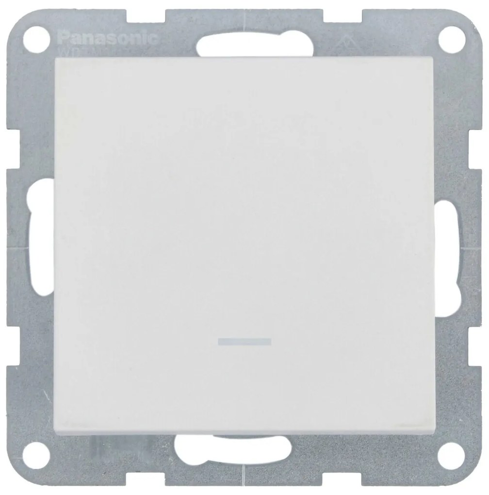 Intrerupator cu led 10A, IP20, Seashell, Panasonic Karre Plus 55 Soft Touch
