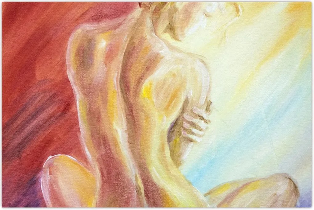 Tablou - Imaginea unei femei care se odihnește, pictură în ulei (90x60 cm)