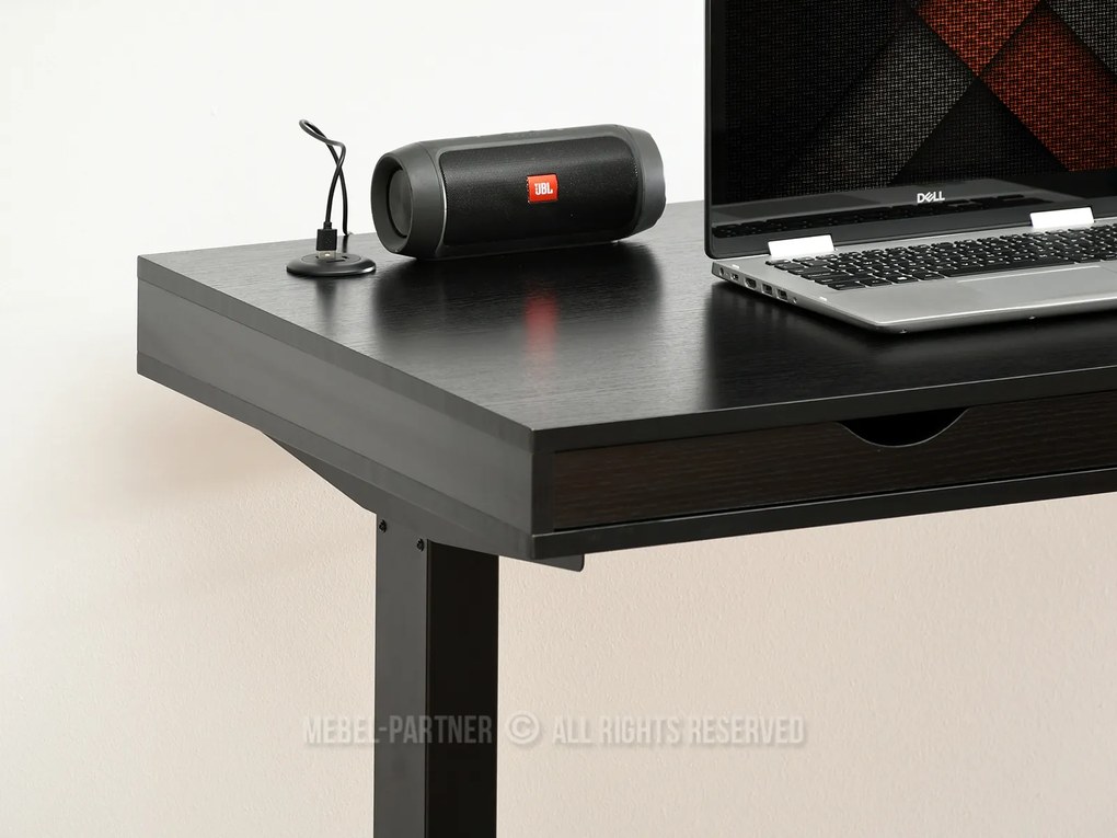 Masă PC Osto 100 (lemn negru + negru). 1109817