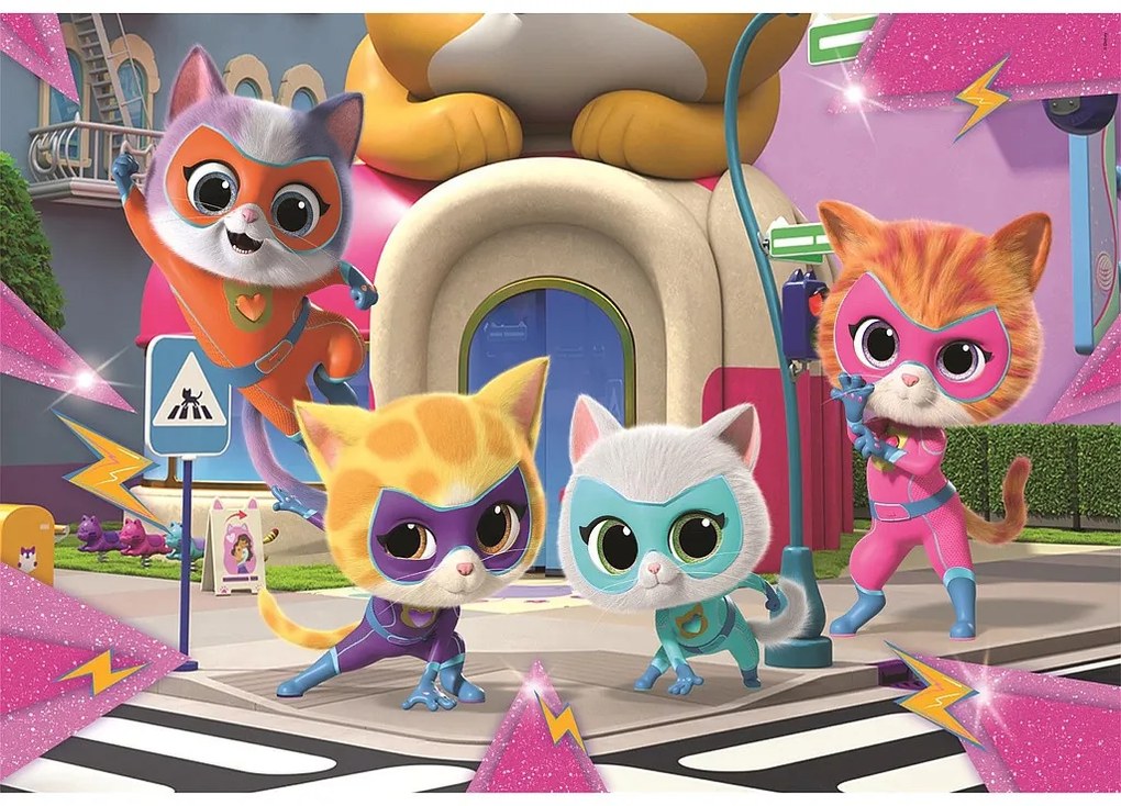 Pisică Power Super Kitties 2x20 de piese puzzle Clementoni