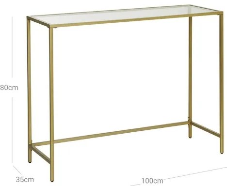 Masă consolă CIREL, aurie