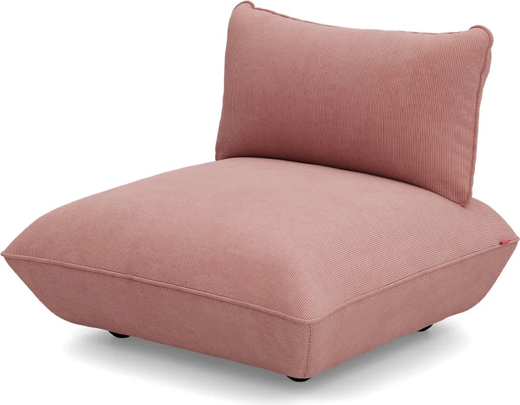 Scaun modul Sumo din catifea reiată, culori multiple - Fatboy Culoare: roz pal