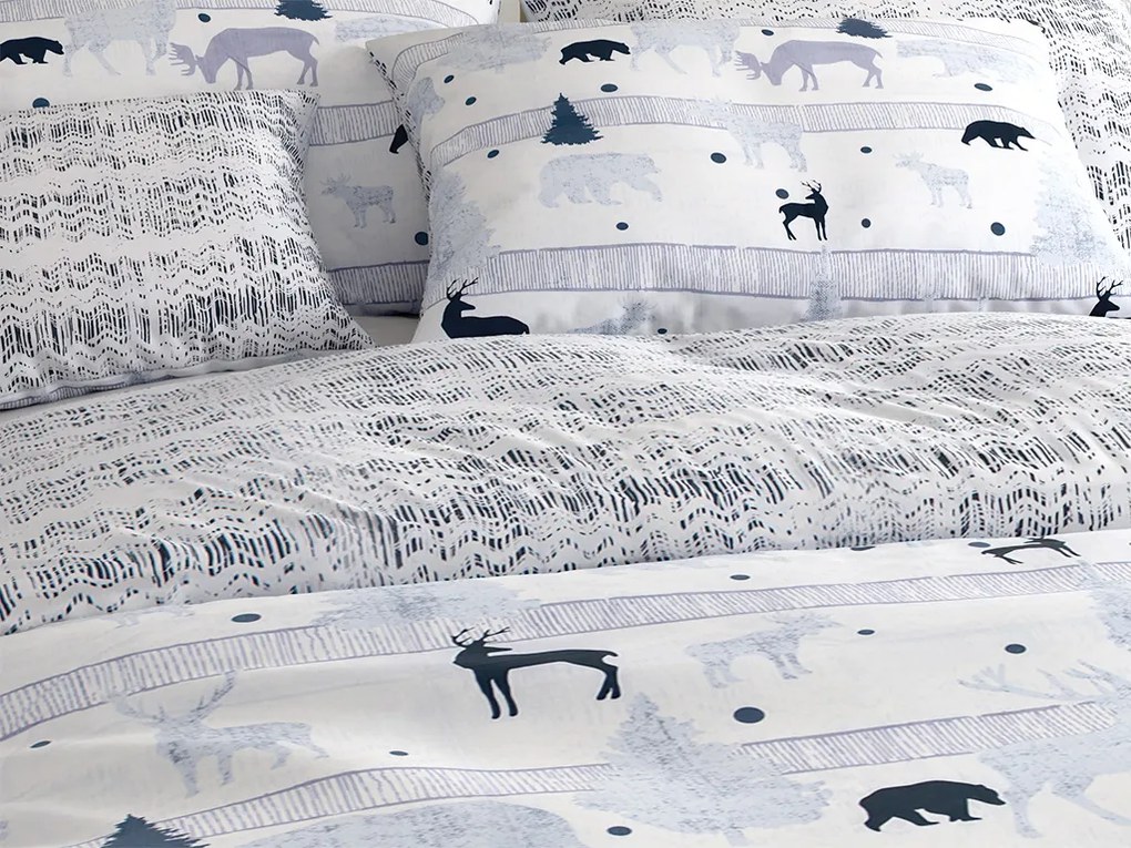 Lenjerie de pat din bumbac Renforce SOBI A STROMKY albă Dimensiune lenjerie de pat: 70 x 90 cm | 140 x 200 cm