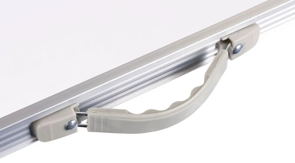 Masă de catering pliabilă 119,5x60 cm albă cu 4 scaune