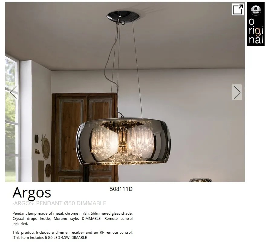 Lustra LED dimabila cu telecomanda 50cm ARGOS SV-508111D