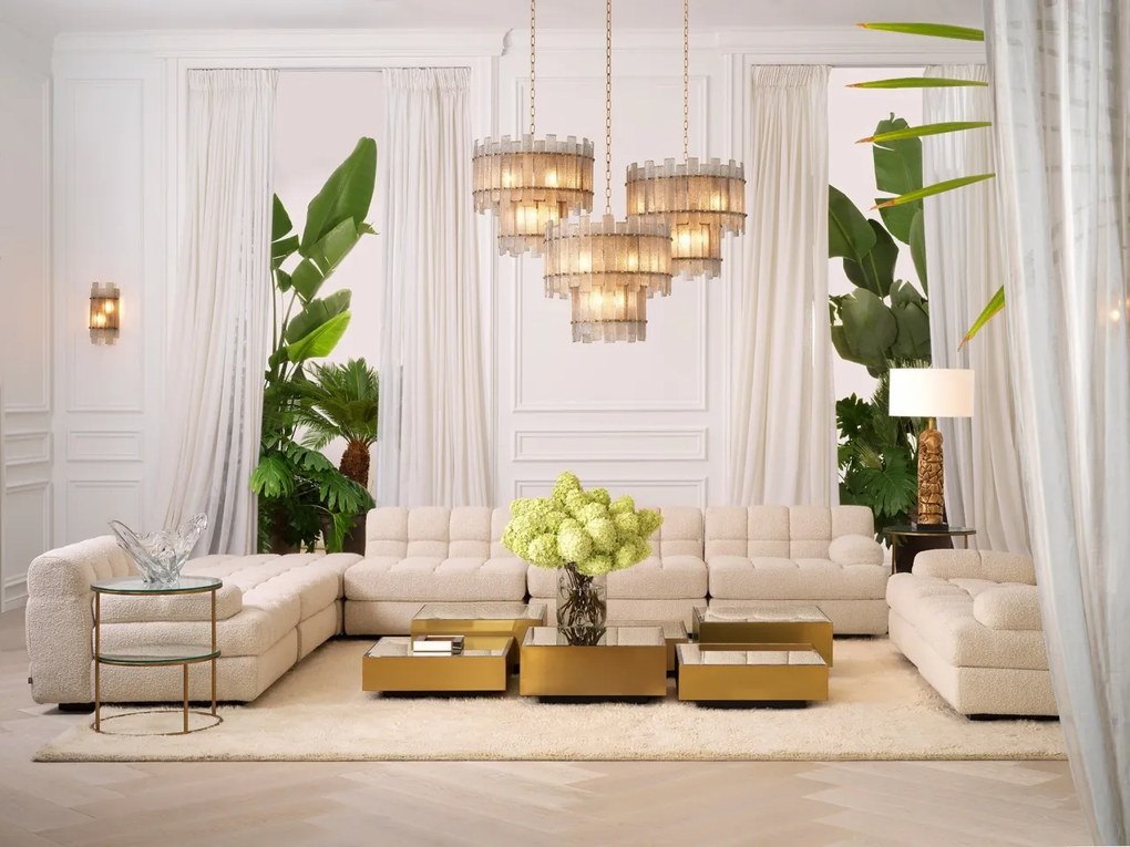 Canapea, Modul stanga design elegant LUX Dean left, boucle crem 115518 HZ