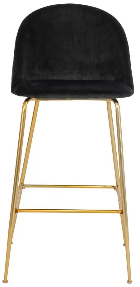 Scaune de bar negre 2 buc. din catifea 108 cm Lausanne – House Nordic