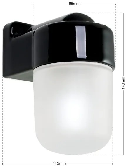 Orion - Lampă de perete OSTIA 1xE27/40W/230V neagră