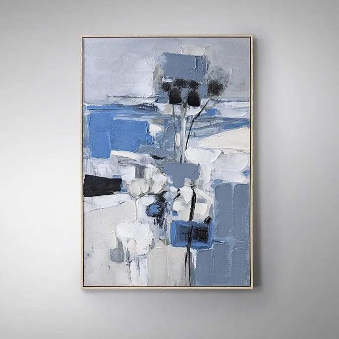 Tablou de perete pictura acrilica Paisaje azul 83x123cm
