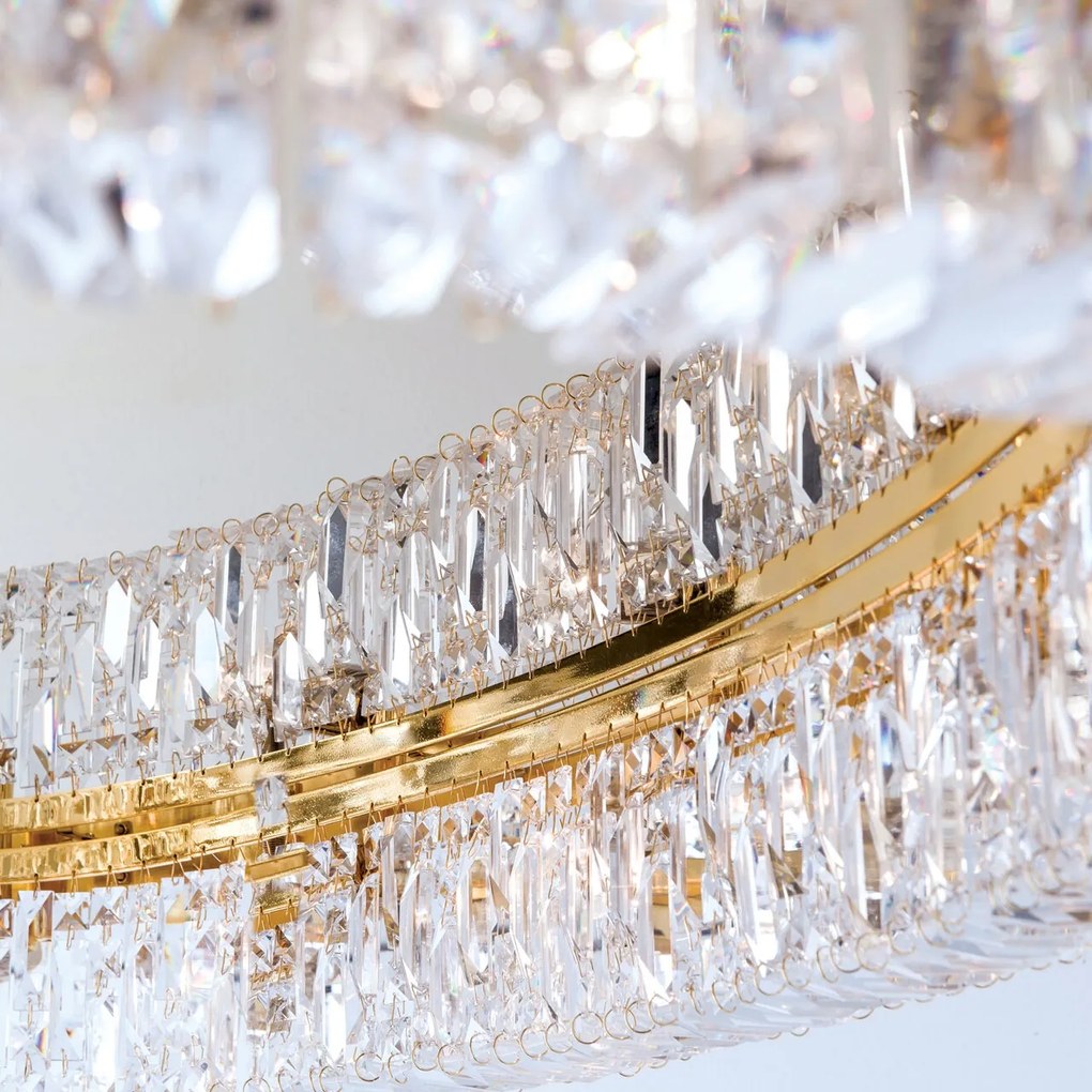 Lustra aplicata cristal Schöler design modern de lux Ring 24K 60cm gold plated