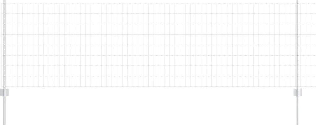 vidaXL Gard cu Stâlp Argintiu 0,8 x 25 m Oțel
