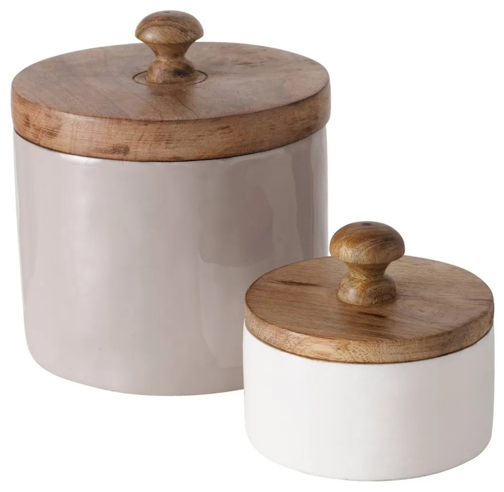 Cutie depozitare Pelia, lemn de mango, 2 buc