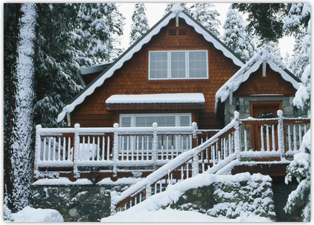 Tablou - Cabană din lemn (70x50 cm)