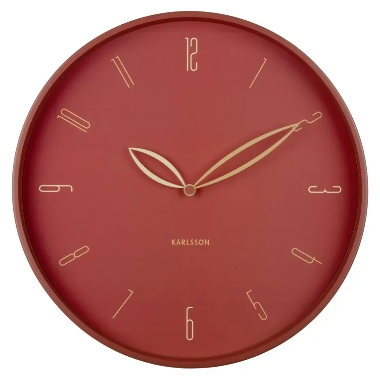 Karlsson 6012RD design ceas de perete roșu,diametru 40 cm