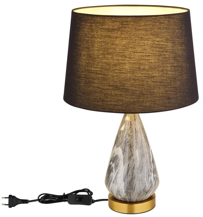 Veioza/Lampa de masa design decorativ KISA alama/negru