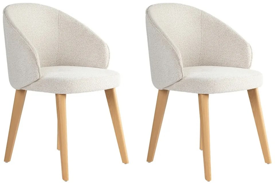 Set de scaune de sufragerie Bentley White andLight Oak, 2 buc.