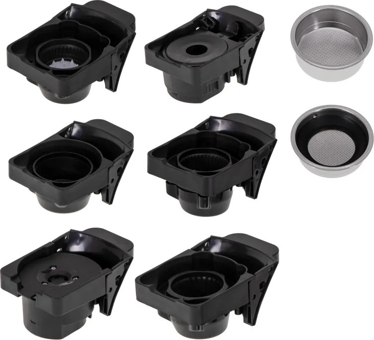 Espressor pentru cafea macinata si capsule 9in1 Camry CR 4414, 3000 W, 19 bar, Bej/Negru