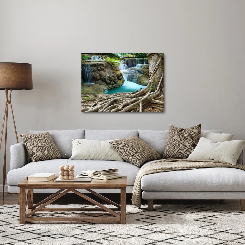 Tablou - Râu cu cascade (70x50 cm)