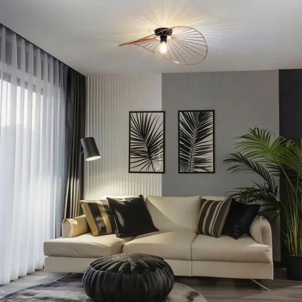 Brilagi - Lustră LED aplicată CERIA WIRE 1xE27/40W/230V 60x80 cm bronz