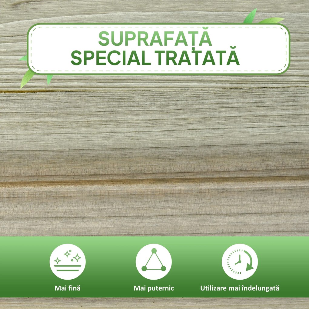 Outsunny Jardinieră Inălțată din Lemn cu Raft Inferior, Ideală pentru Grădină și Balcon, Suport pentru Plante, 91x51x76 cm | Aosom Romania