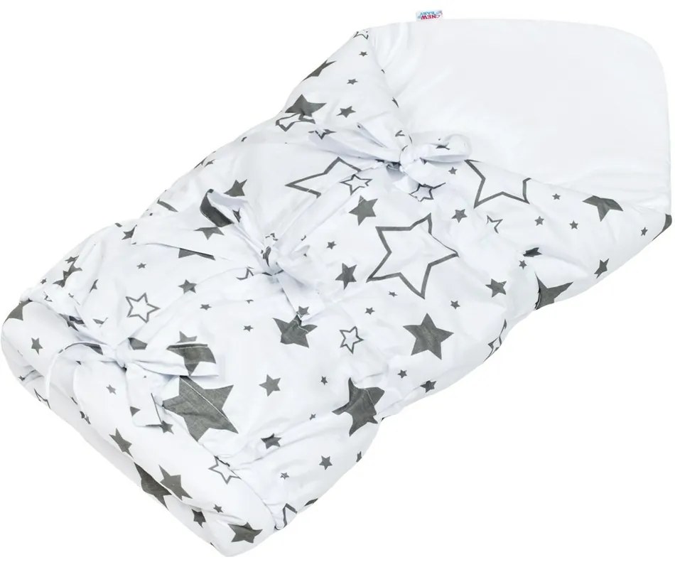 Păturică de înfășat New Baby Classic Stele gri