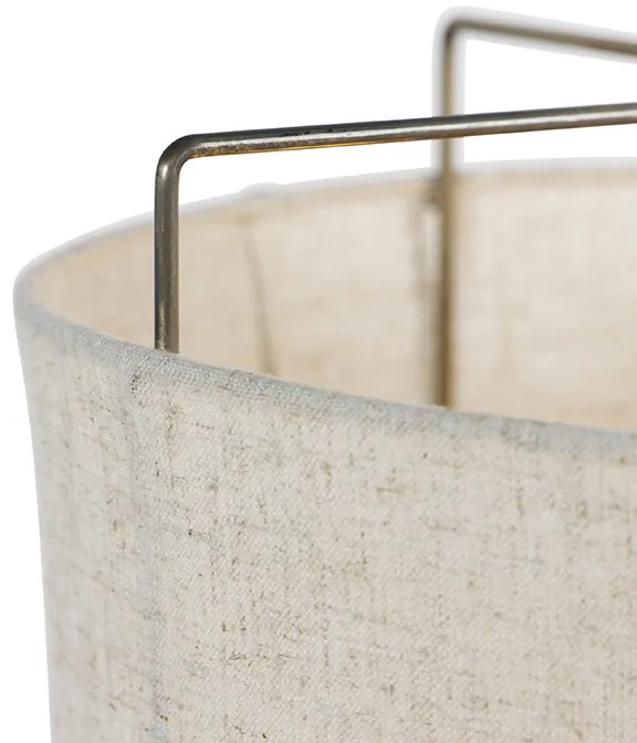 Lampa de podea de design cu abajur din in bej - Rich