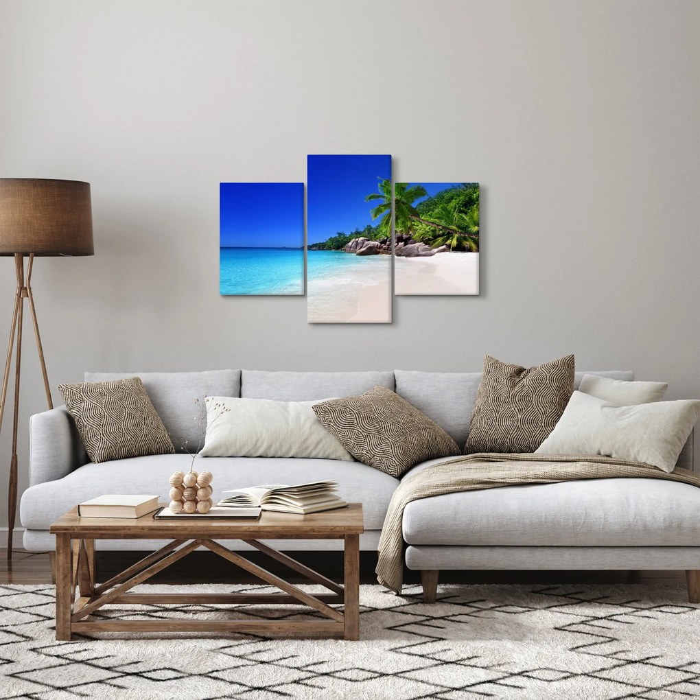 Tablou cu plaja pe insula Praslin (90x60 cm)