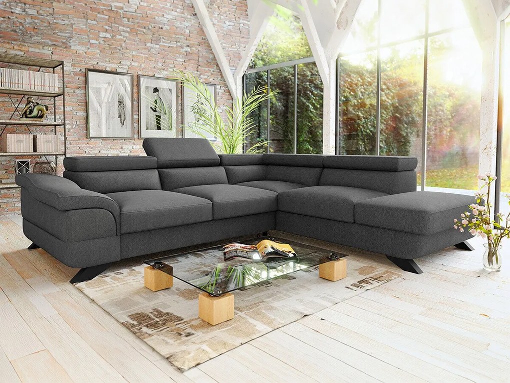 Colțar Lincoln 102Cutie de pat, 272x219x68cm, 142 kg, Picioare: Lemn