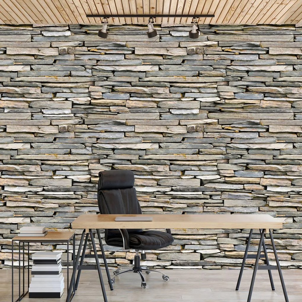 Fototapet - Perete din piatră si cărămizi (254x184 cm)