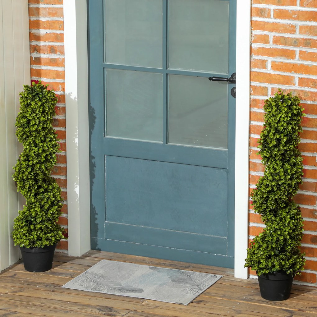 HOMCOM Set de 2 plante decorative, Plante artificiale în ghiveci, Plante artificiale pentru casă, interior, exterior, 90 cm, Verde | Aosom Romania