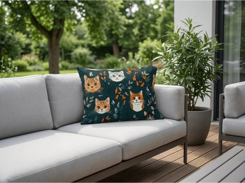 Fata de perna din policoton CATTAMI POLY 50x70 cm, verde inchis