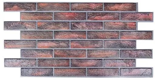 Panou decorativ, PVC, model caramida 3D, maro ars, 96x48.5 cm