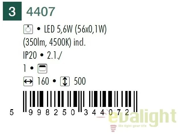 Lampa moderna / Veioza de birou cu iluminat LED, Colin 4407 RX