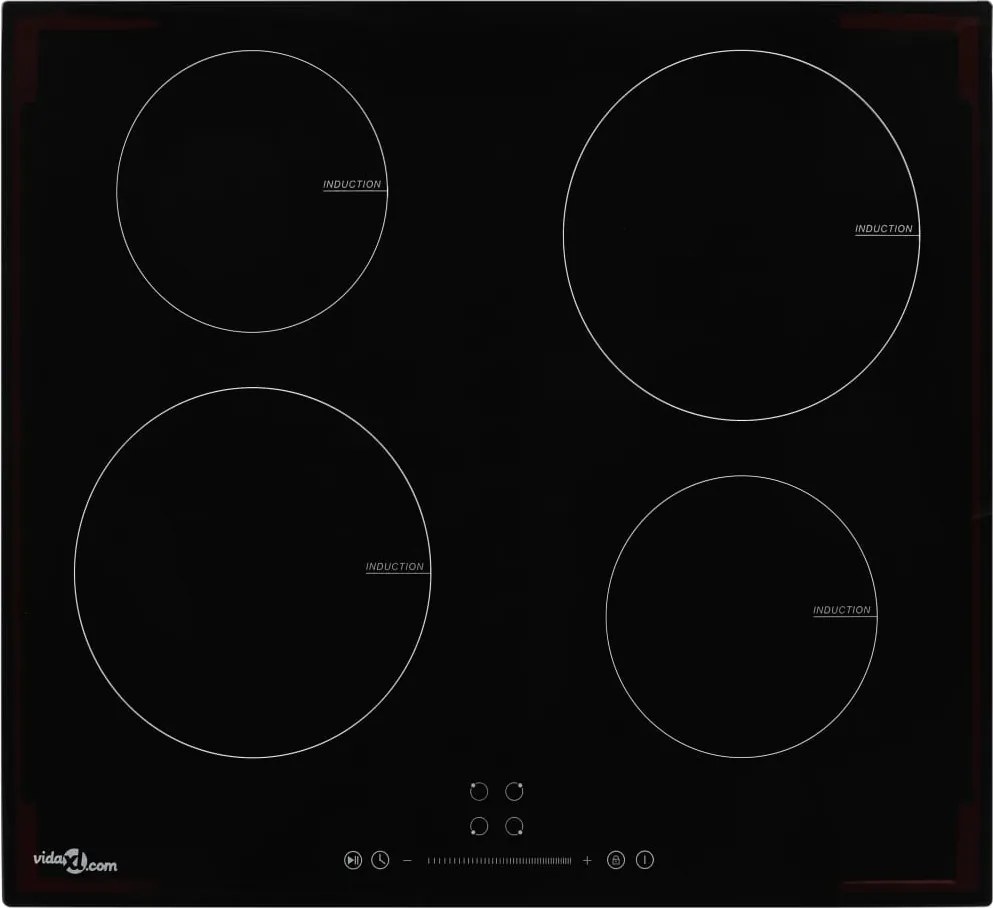 vidaXL Plită cu inducție cu 4 arzătoare, control tactil, sticlă 7000 W