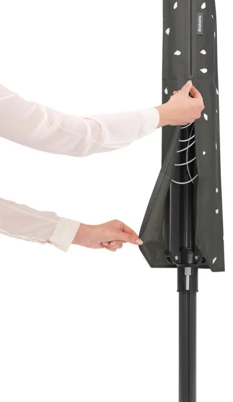 Uscator de rufe pentru exterior Brabantia Lift-O-Matic 1003467, 50 m, Inaltime reglabilă, Baza pentru betonare, Husa, Geanta clesti, Rezistent la coroziune, Negru
