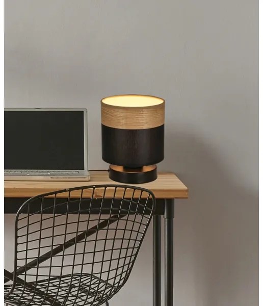 Lampă de masă PORTO 1xE27/60W/230V negru/maro