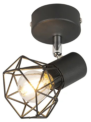 Spotlight Art Deco negru cu rotire și înclinare - Mosh