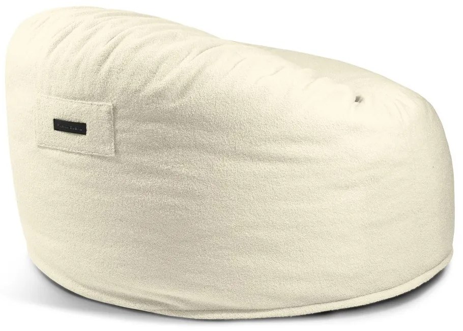 Fotoliu bean bag maro cu tapițerie din țesătură bouclé Om 110 – SLOWDOWN