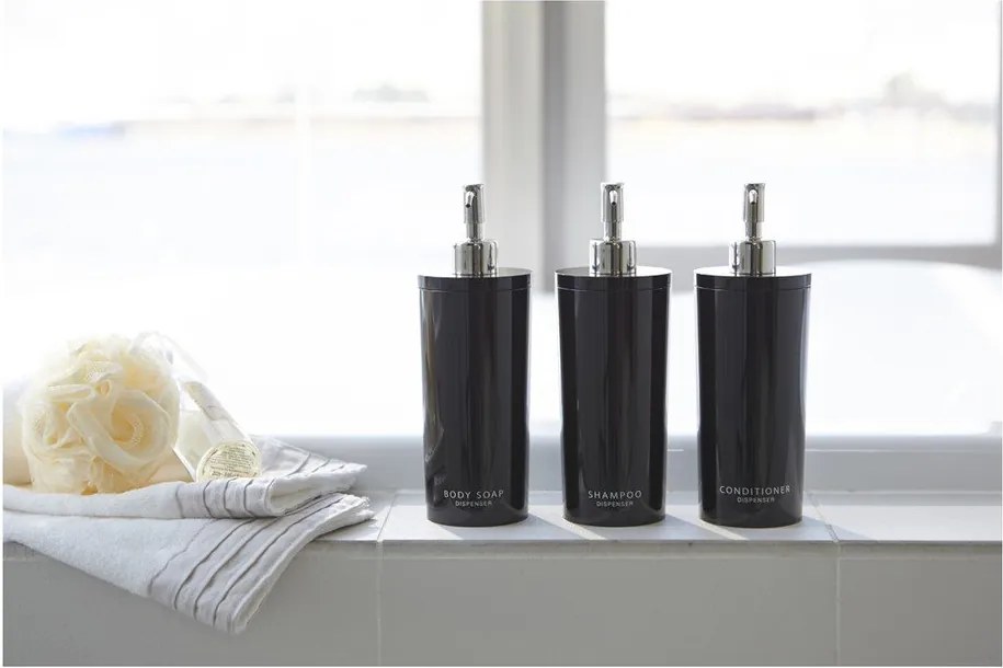 Dozator de săpun lichid negru din plastic 500 ml Round – YAMAZAKI