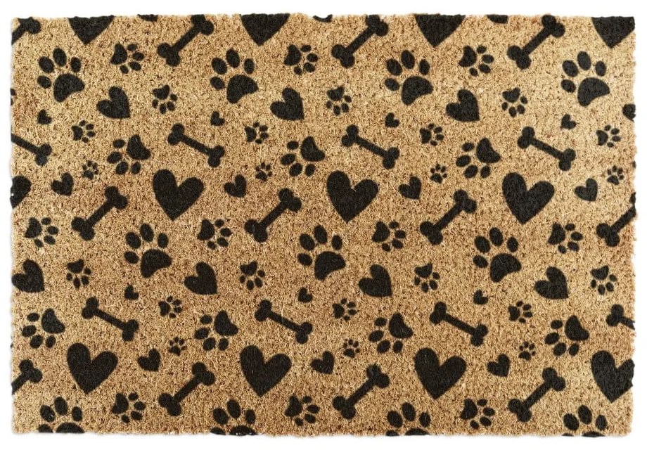 Covoraș de intrare din fibre de nucă de cocos 40x60 cm Paws and Bones – Artsy Doormats