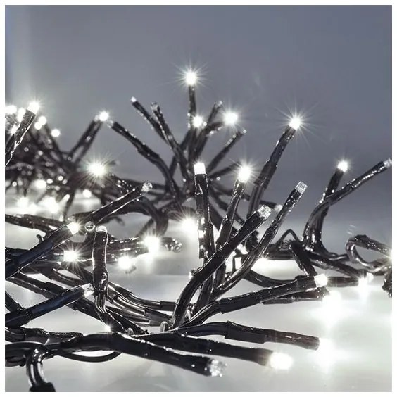 Instalație LED de Crăciun 576xLED/8 funcții 8m IP44 alb rece + telecomandă Solight 1V11-W