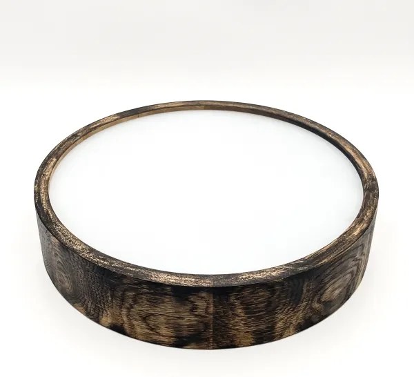 Plafonieră OAK SMOKY 2xE27/15W/230V ø 37,5 cm stejar/maro închis